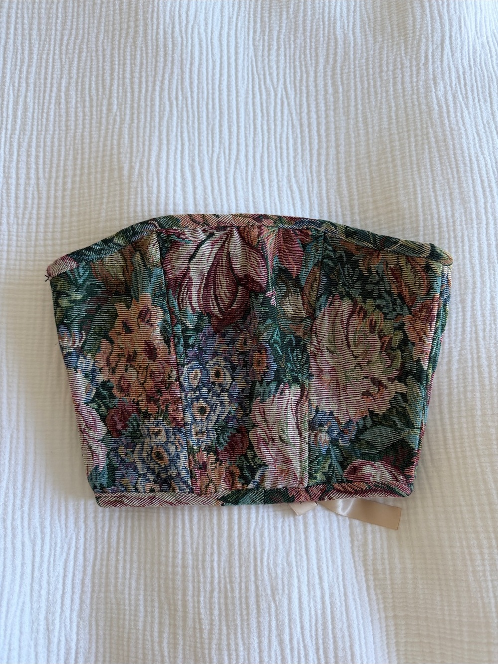 Fashion Nova Floral Tapestry Corset Top